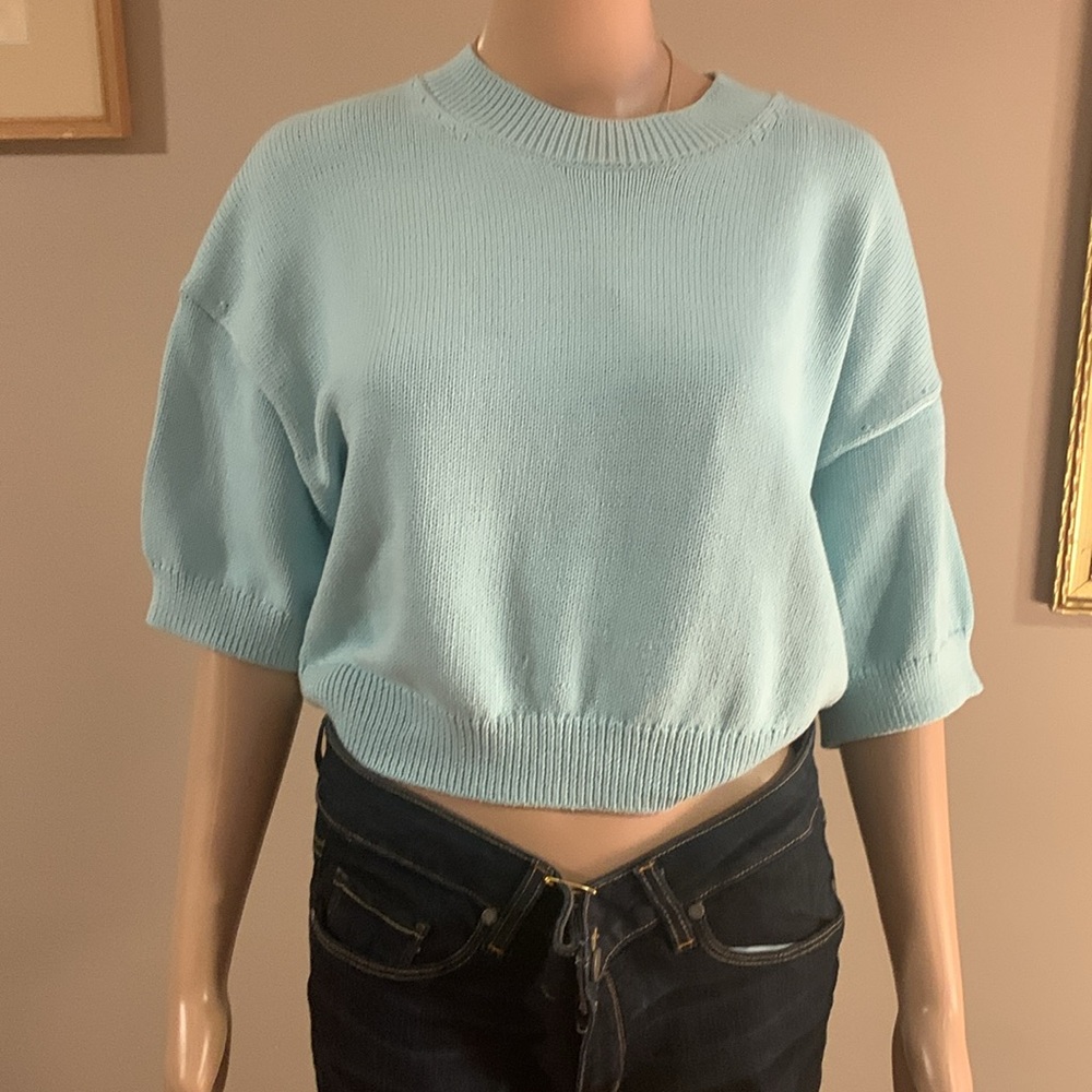 Banana Republic Blue Crew Neck Sweater Relaxed Fit medium